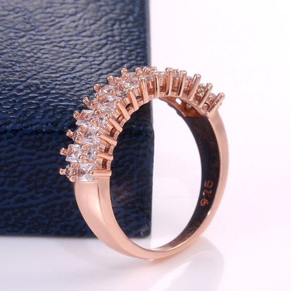 💞 Fashion Beautiful Gems Full Around Zircon Eternity Rings for Women, PD162 - Picture 10 of 12